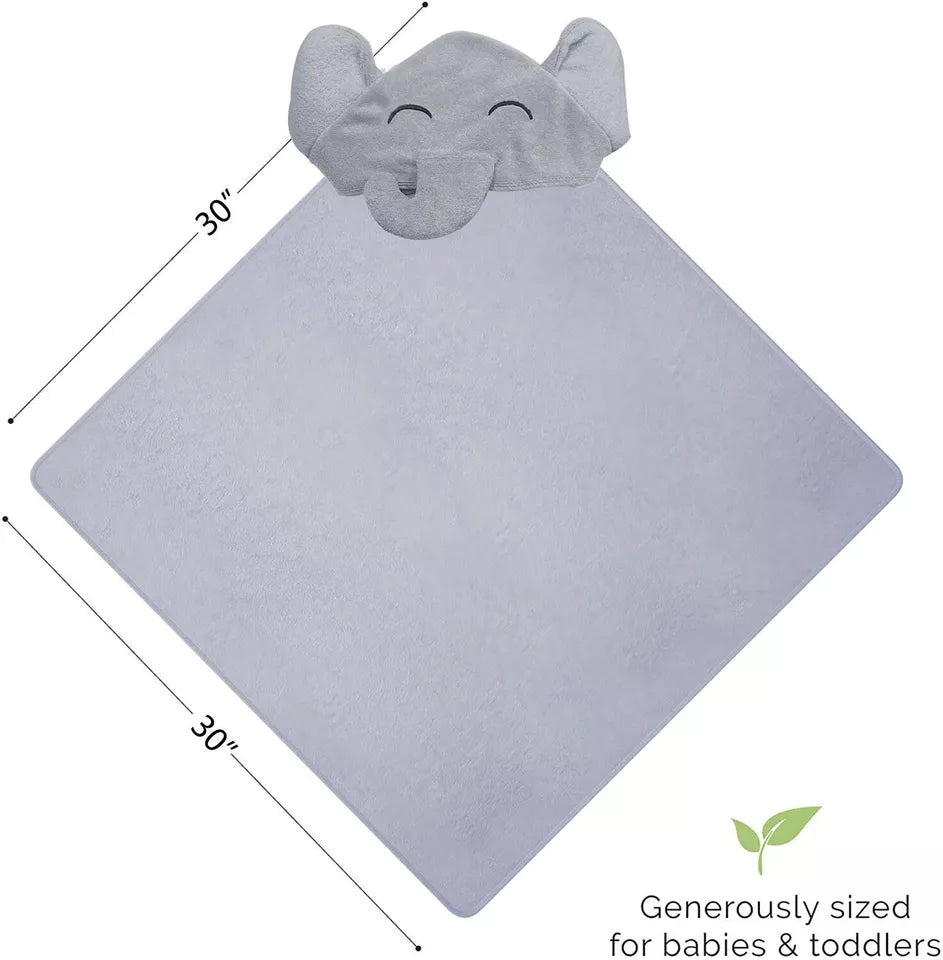 🐘Elephant Hooded Baby Bath Towel – 💯Premium Ultra-Soft Organic Quality